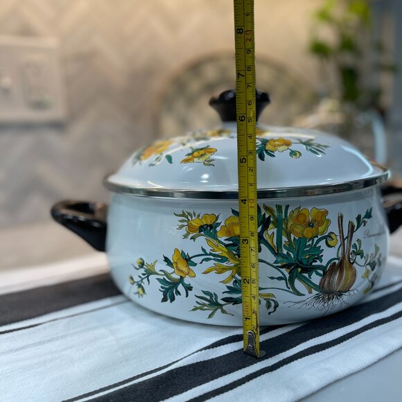Vintage Villeroy & Boch 5 Qt Enamel Stew Pot with Lid - Picture 14 of 16